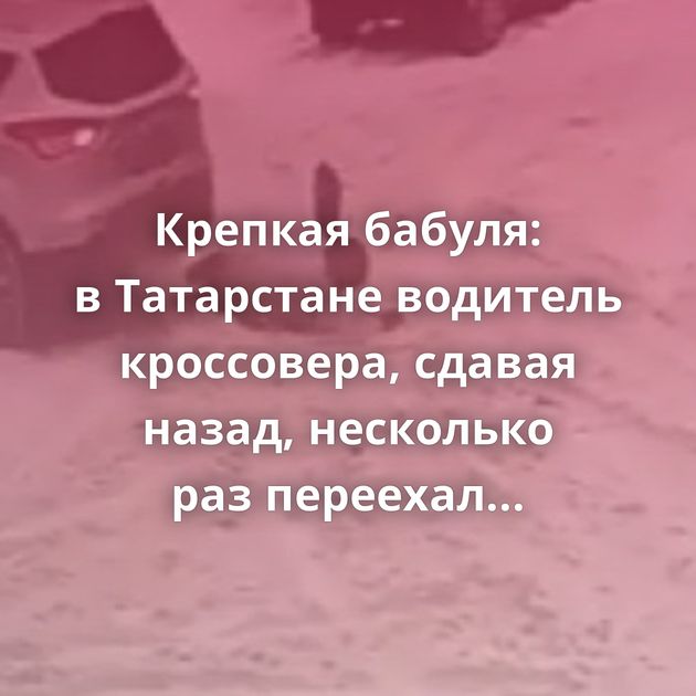 Крепкая бабуля: в Татарстане водитель кроссовера, сдавая назад, несколько раз переехал пенсионерку
