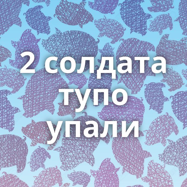 2 солдата тупо упали