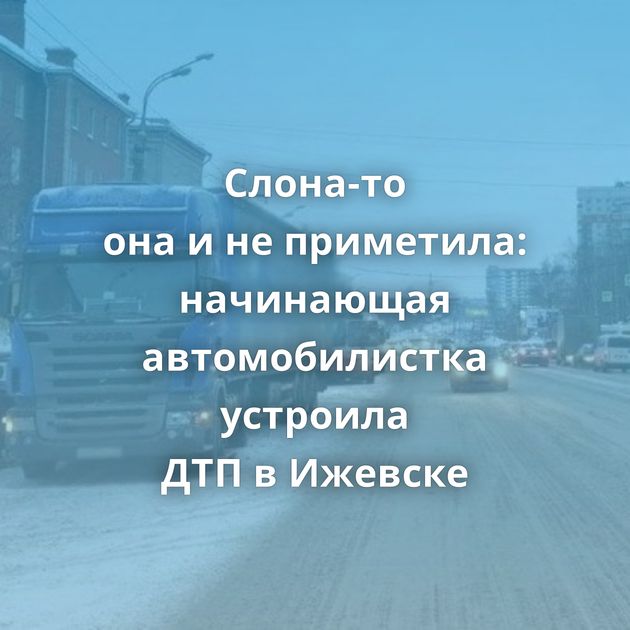 Слона-то она и не приметила: начинающая автомобилистка устроила ДТП в Ижевске