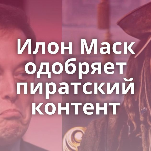 Илон Маск одобряет пиратский контент