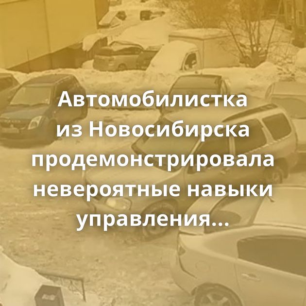 Автомобилистка из Новосибирска продемонстрировала невероятные навыки управления автомобилем