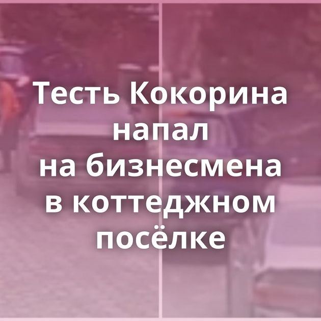 Тесть Кокорина напал на бизнесмена в коттеджном посёлке