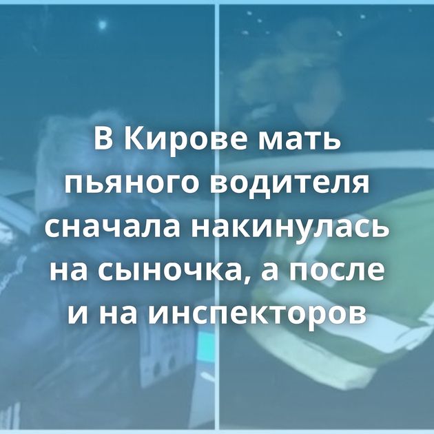 В Кирове мать пьяного водителя сначала накинулась на сыночка, а после и на инспекторов
