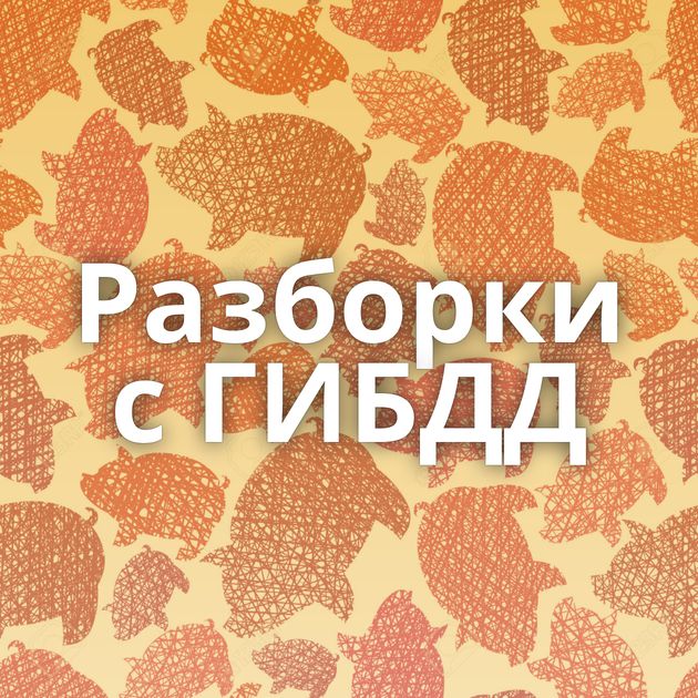 Разборки с ГИБДД