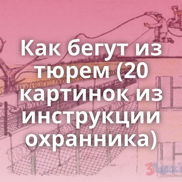 Как бегут из тюрем (20 картинок из инструкции охранника)