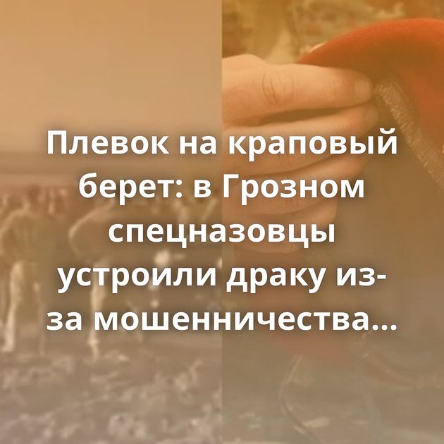 Плевок на краповый берет: в Грозном спецназовцы устроили драку из-за мошенничества кавказцев