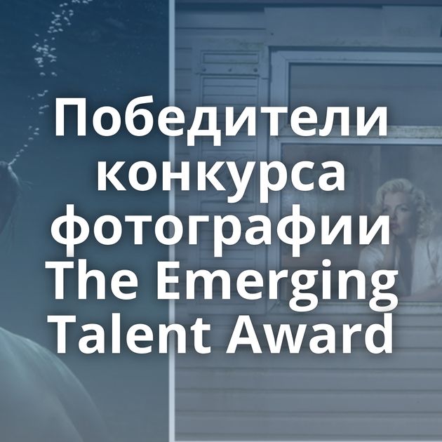 Победители конкурса фотографии The Emerging Talent Award