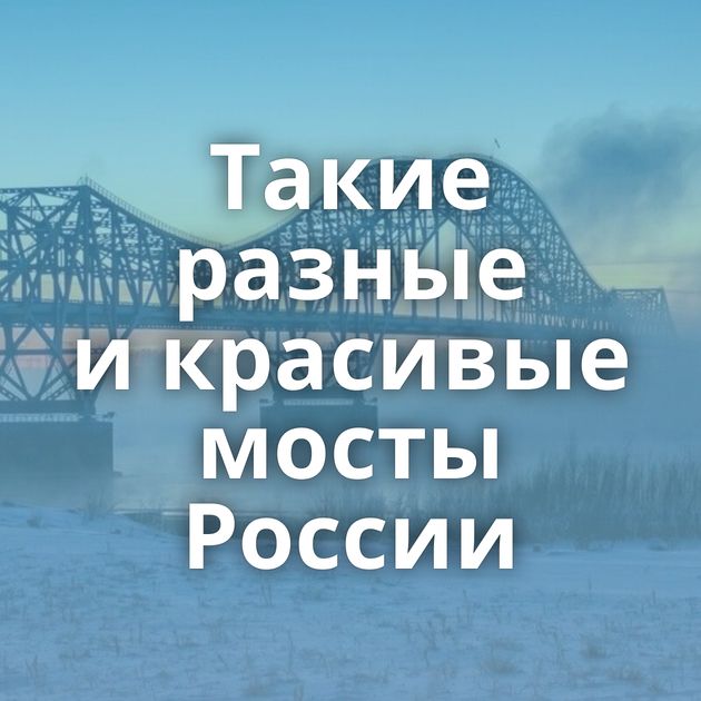 Такие разные и красивые мосты России