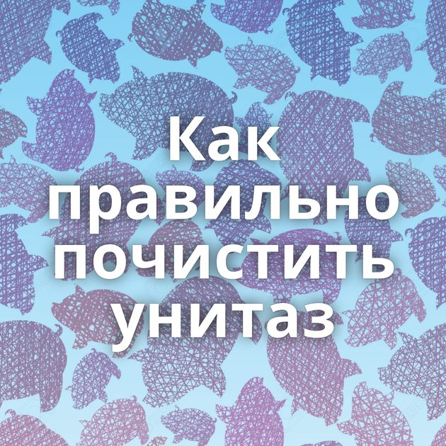 Как правильно почистить унитаз