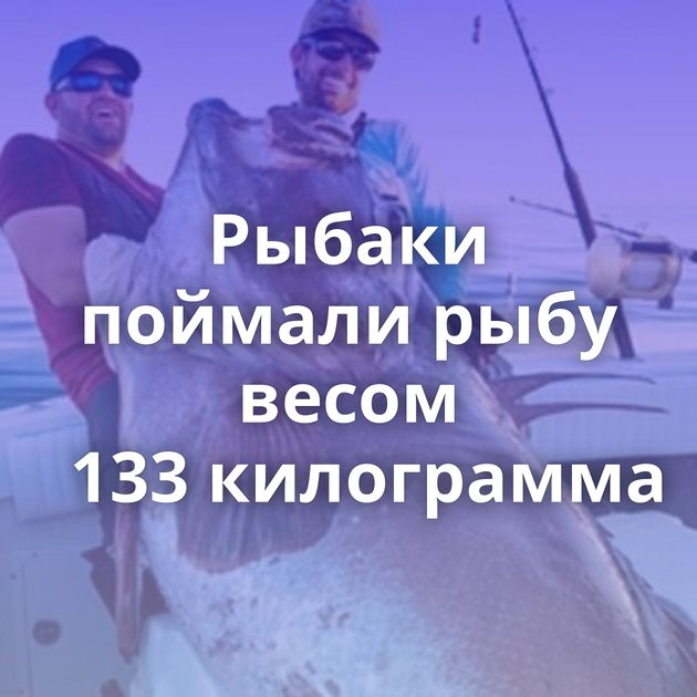 Рыбаки поймали рыбу весом 133 килограмма