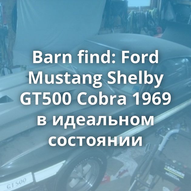 Barn find: Ford Mustang Shelby GT500 Cobra 1969 в идеальном состоянии