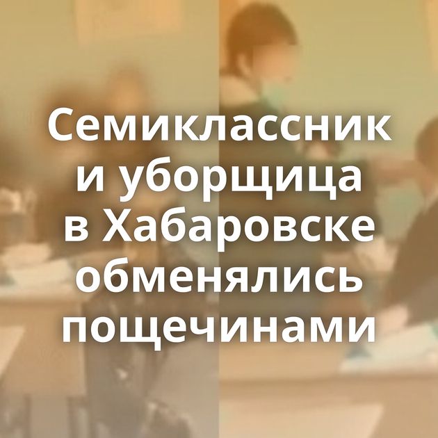 Семиклассник и уборщица в Хабаровске обменялись пощечинами