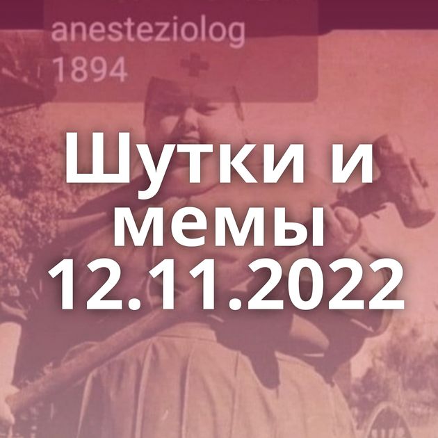 Шутки и мемы 12.11.2022