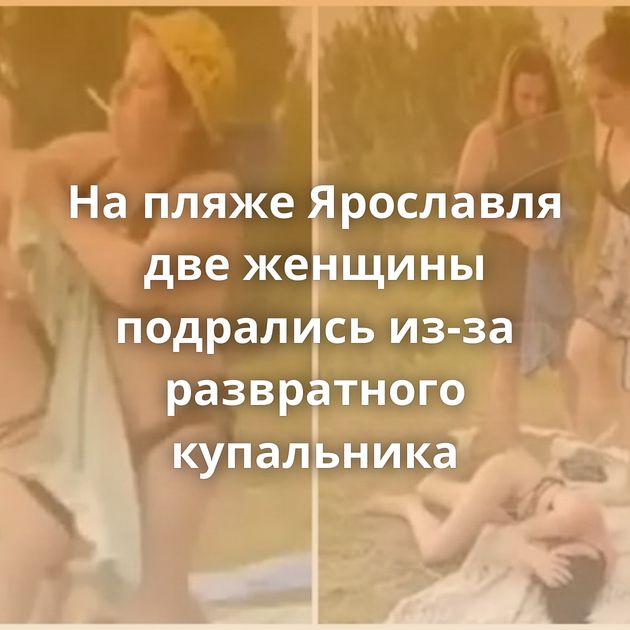 На пляже Ярославля две женщины подрались из-за развратного купальника