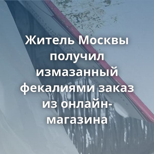 Житель Москвы получил измазанный фекалиями заказ из онлайн-магазина