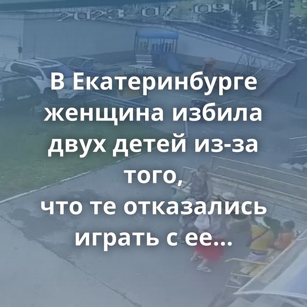В Екатеринбурге женщина избила двух детей из-за того, что те отказались играть с ее ребенком