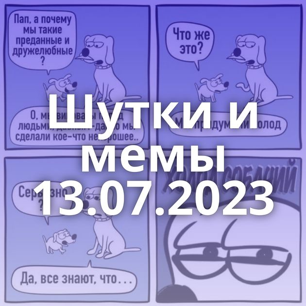 Шутки и мемы 13.07.2023