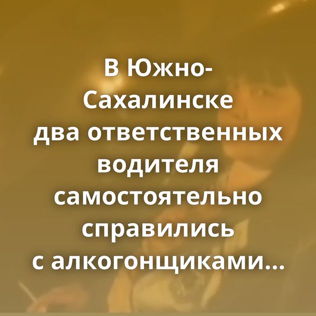 В Южно-Сахалинске два ответственных водителя самостоятельно справились с алкогонщиками дороге