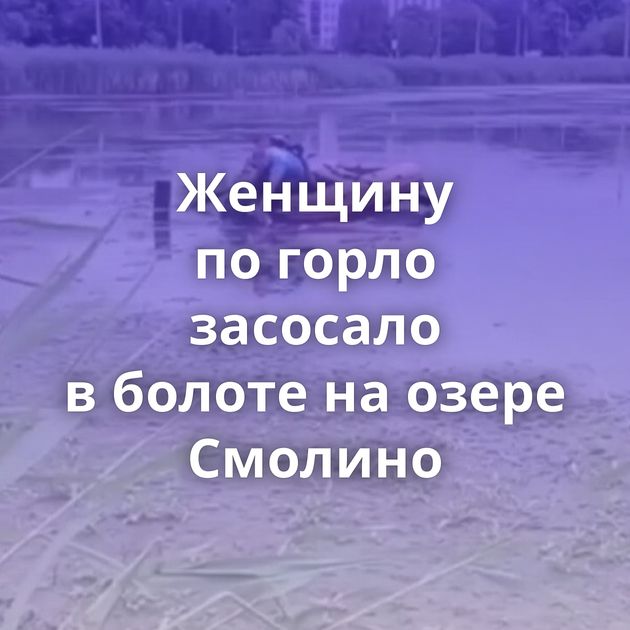 Женщину по горло засосало в болоте на озере Смолино