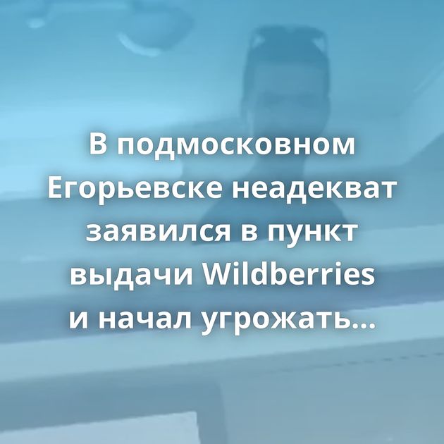 В подмосковном Егорьевске неадекват заявился в пункт выдачи Wildberries и начал угрожать сотруднице