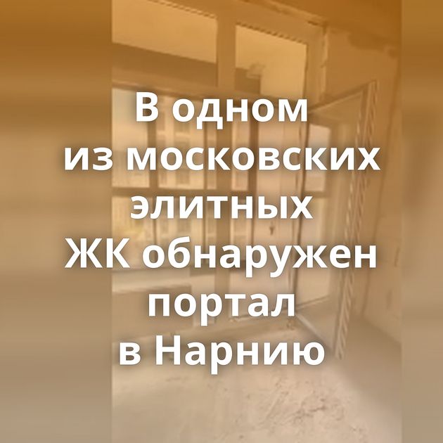 В одном из московских элитных ЖК обнаружен портал в Нарнию
