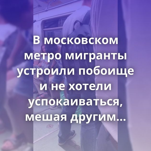 В московском метро мигранты устроили побоище и не хотели успокаиваться, мешая другим пассажирам