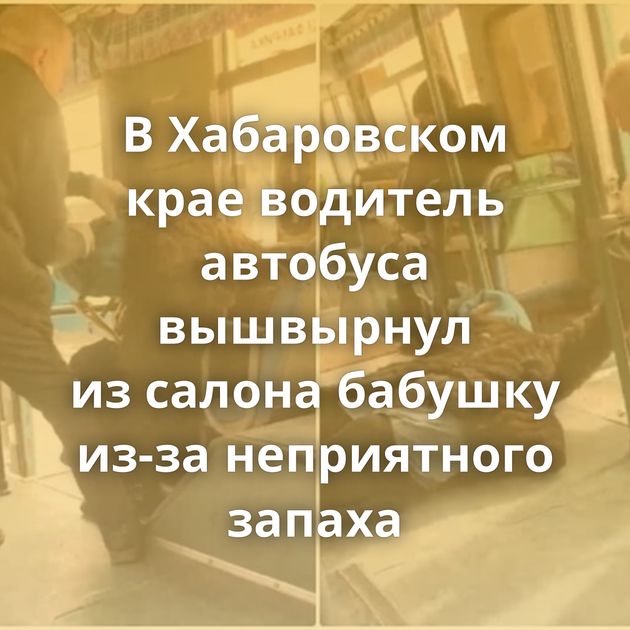 В Хабаровском крае водитель автобуса вышвырнул из салона бабушку из-за неприятного запаха