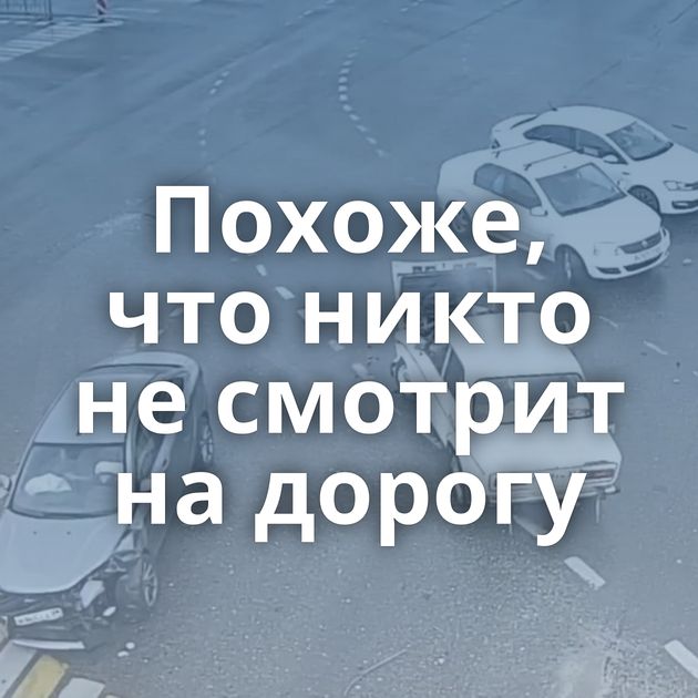 Похоже, что никто не смотрит на дорогу