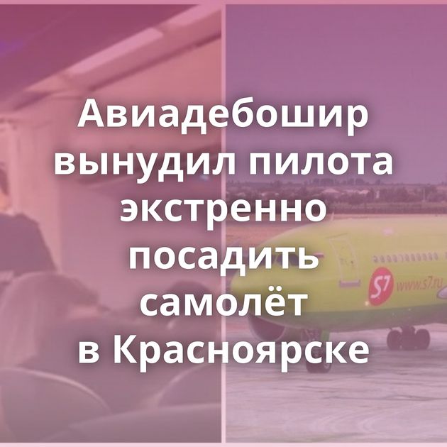 Авиадебошир вынудил пилота экстренно посадить самолёт в Красноярске