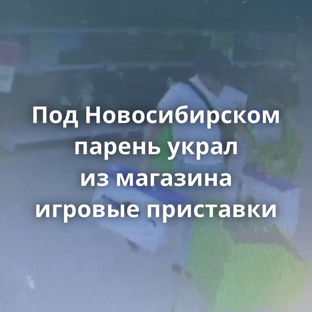 Под Новосибирском парень украл из магазина игровые приставки