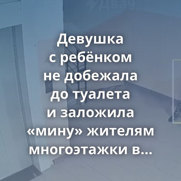 Девушка с ребёнком не добежала до туалета и заложила «мину» жителям многоэтажки в Новосибирске