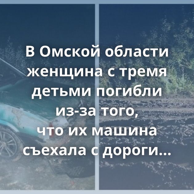 В Омской области женщина с тремя детьми погибли из-за того, что их машина съехала с дороги в наполненный…