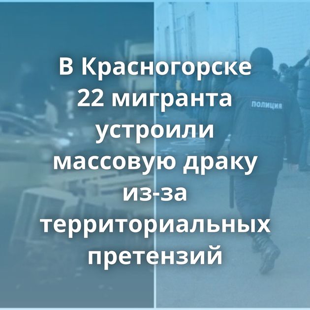 В Красногорске 22 мигранта устроили массовую драку из-за территориальных претензий