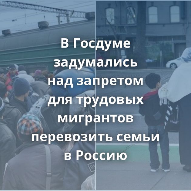 В Госдуме задумались над запретом для трудовых мигрантов перевозить семьи в Россию