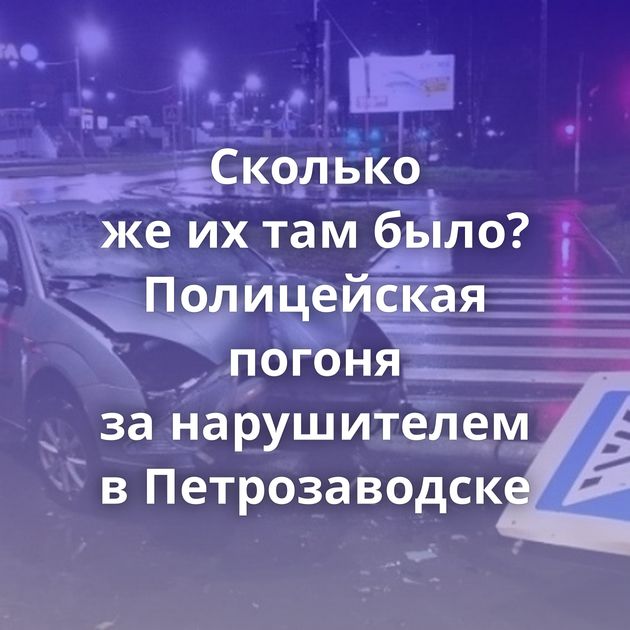 Сколько же их там было? Полицейская погоня за нарушителем в Петрозаводске