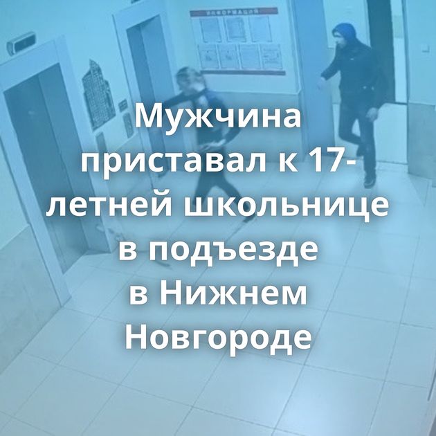 Мужчина приставал к 17-летней школьнице в подъезде в Нижнем Новгороде