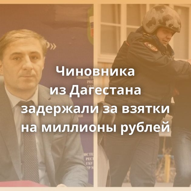 Чиновника из Дагестана задержали за взятки на миллионы рублей