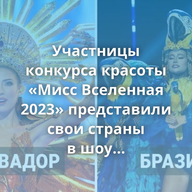 Участницы конкурса красоты «Мисс Вселенная 2023» представили свои страны в шоу национальных костюмов