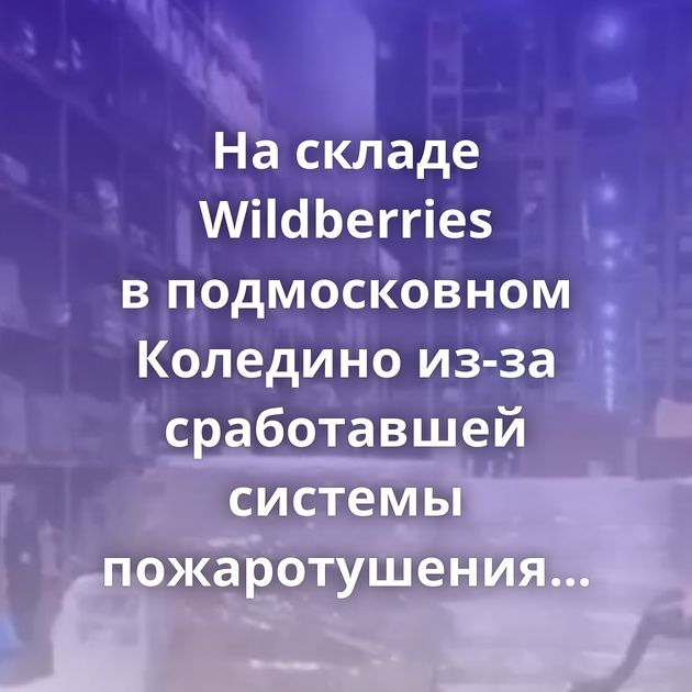 На складе Wildberries в подмосковном Коледино из-за сработавшей системы пожаротушения залило сотни товаров