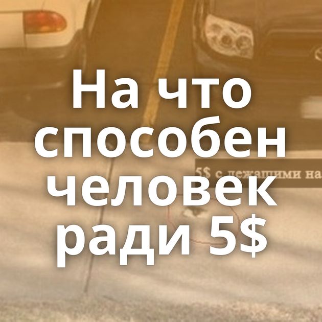 На что способен человек ради 5$