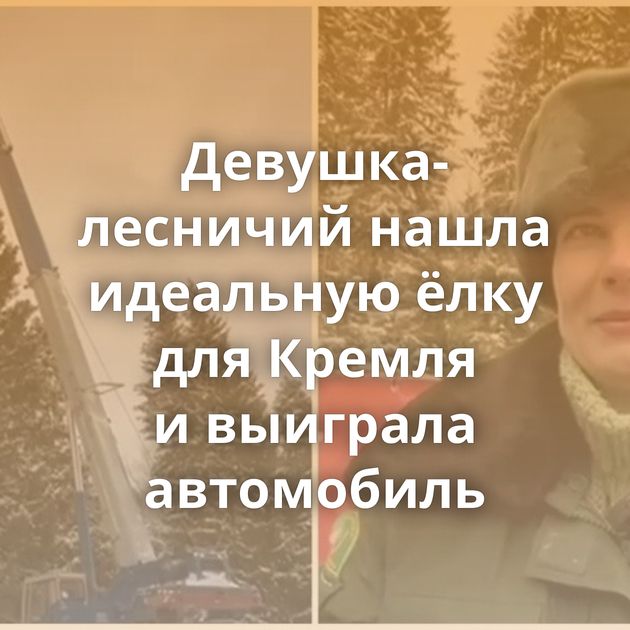 Девушка-лесничий нашла идеальную ёлку для Кремля и выиграла автомобиль