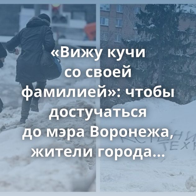 «Вижу кучи со своей фамилией»: чтобы достучаться до мэра Воронежа, жители города организовали креативное…