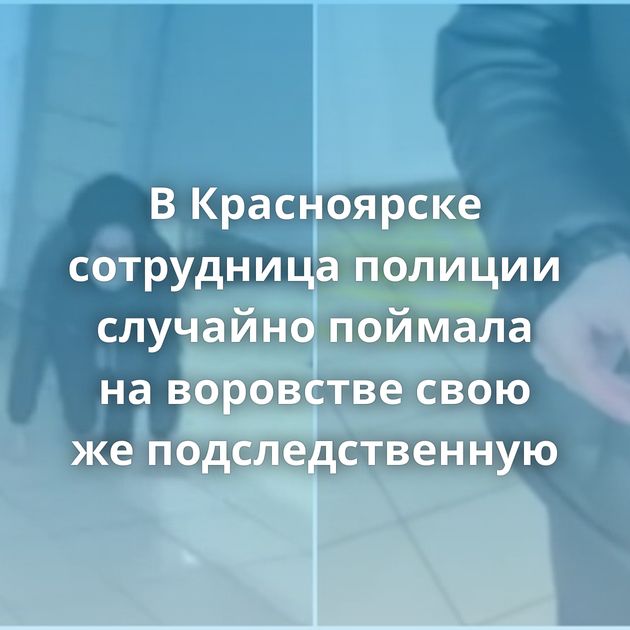 В Красноярске сотрудница полиции случайно поймала на воровстве свою же подследственную