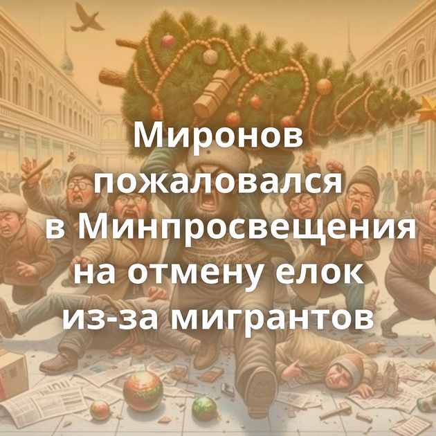 Миронов пожаловался в Минпросвещения на отмену елок из-за мигрантов