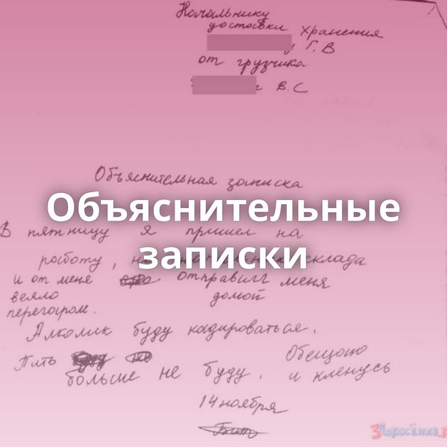 Объяснительные записки