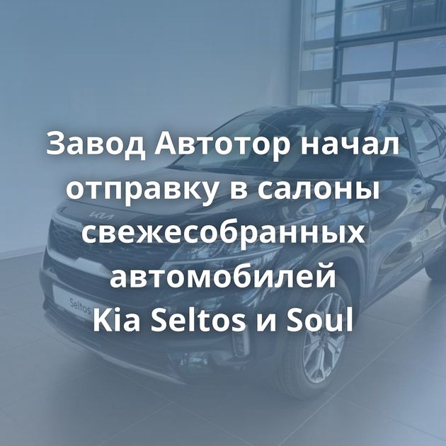 Завод Автотор начал отправку в салоны свежесобранных автомобилей Kia Seltos и Soul