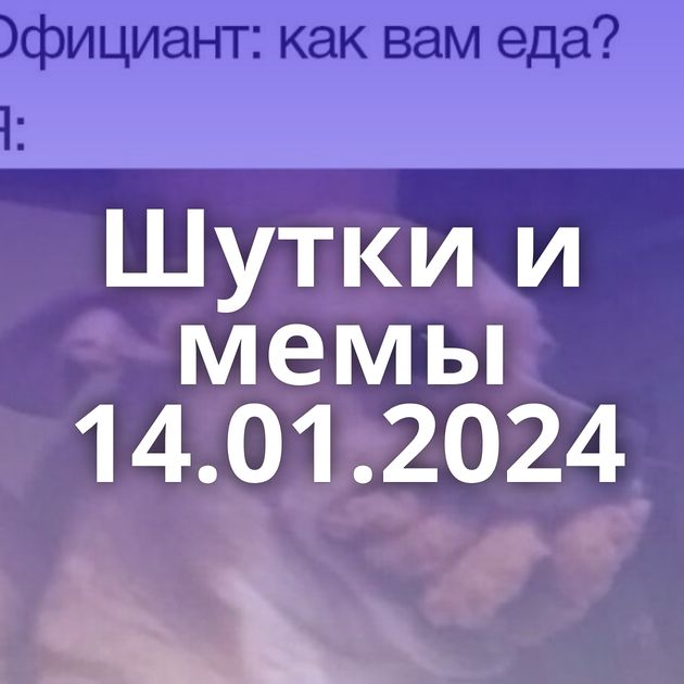 Шутки и мемы 14.01.2024
