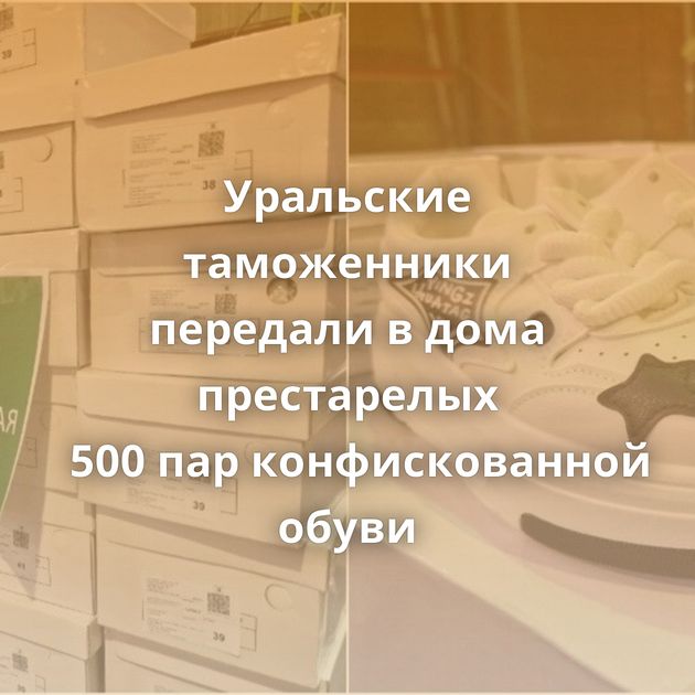 Уральские таможенники передали в дома престарелых 500 пар конфискованной обуви