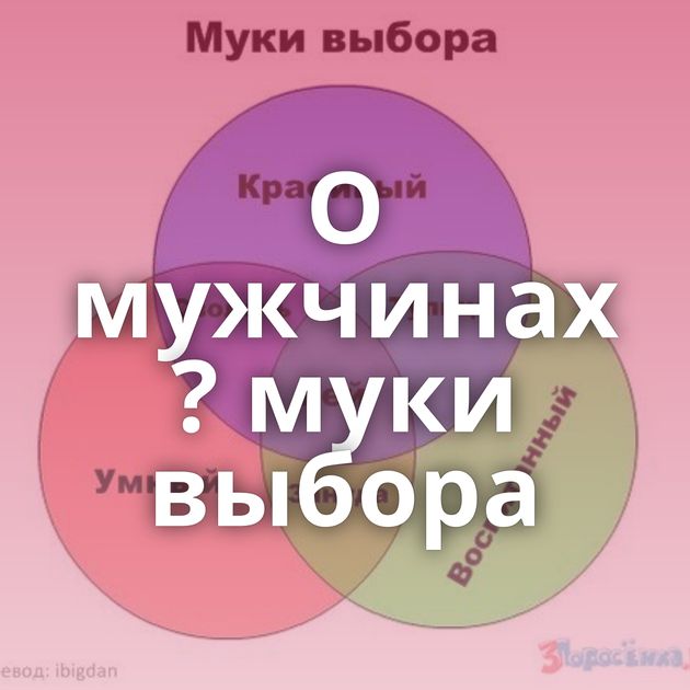 О мужчинах ? муки выбора