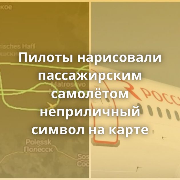Пилоты нарисовали пассажирским самолётом неприличный символ на карте